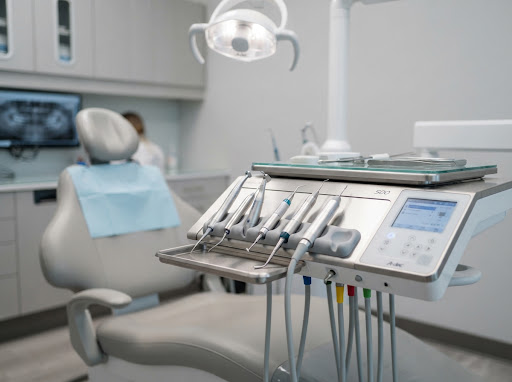 Instrumental odontológico de precisión esterilizado y unidad digital